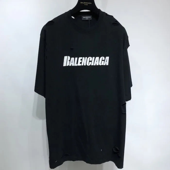 balenciaga-caps-destroyed-flatground-t-shirt-black-Drip Store Argentina