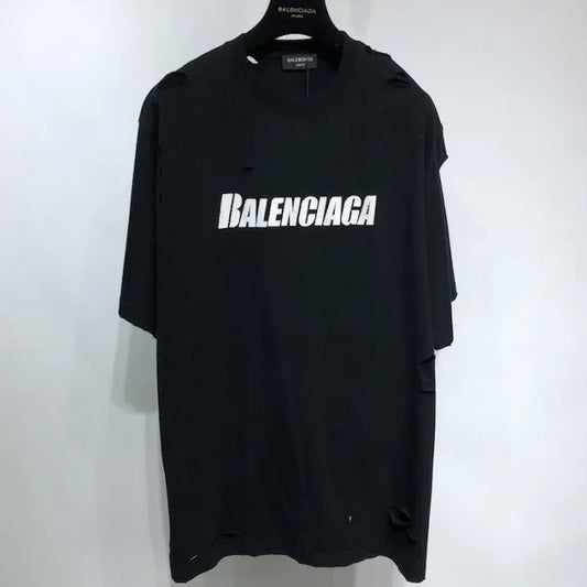 balenciaga-caps-destroyed-flatground-t-shirt-black-Drip Store Argentina