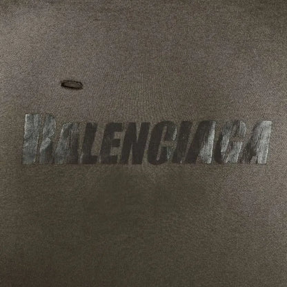 balenciaga-caps-destroyed-flatground-t-shirt-brown-2-Drip Store Argentina