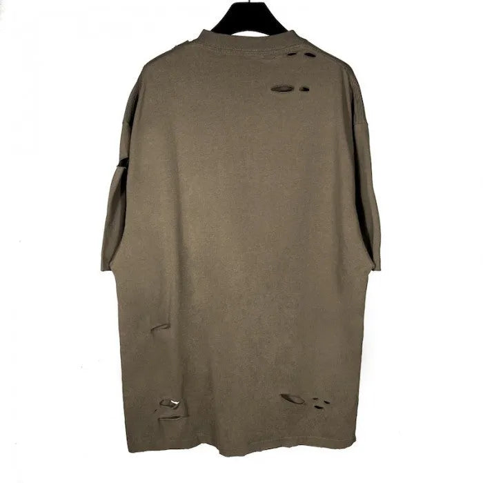 balenciaga-caps-destroyed-flatground-t-shirt-brown-3-Drip Store Argentina