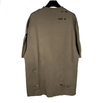 balenciaga-caps-destroyed-flatground-t-shirt-brown-3-Drip Store Argentina