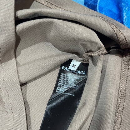 Remera Balenciaga Logo Print Marrón