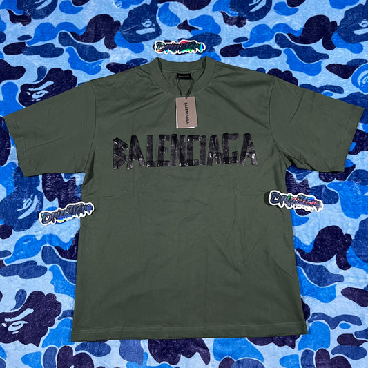 Remera Balenciaga New Tape Type Cinta Verde