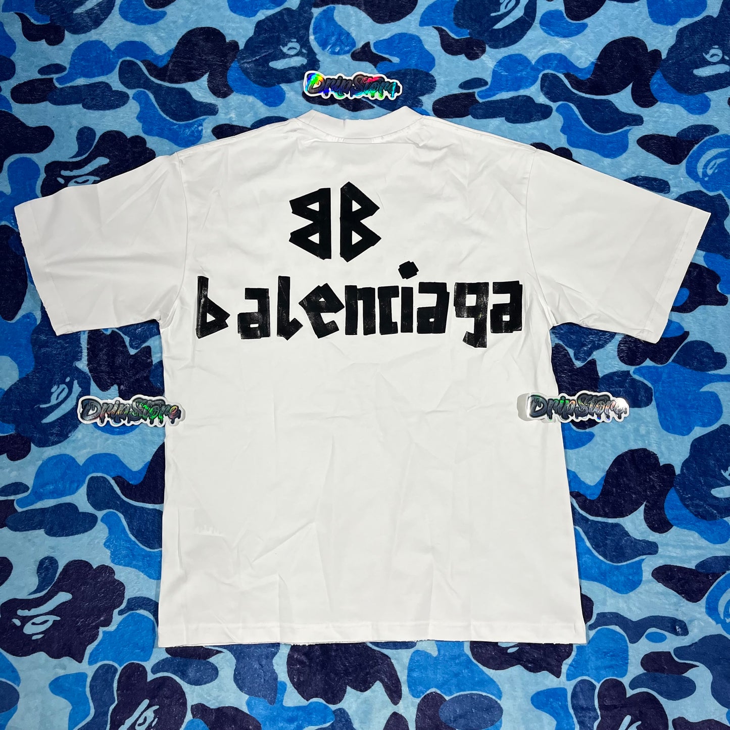 Remera Balenciaga New Tape Type Cinta Blanca