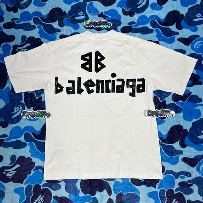 Remera Balenciaga New Tape Type Cinta Blanca