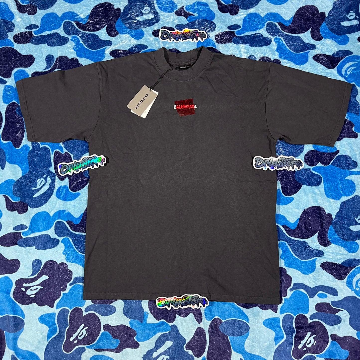 Remera Balenciaga Red Tape Negra