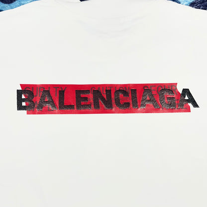 Remera Balenciaga Red Tape Blanca