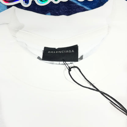 Remera Balenciaga Red Tape Blanca