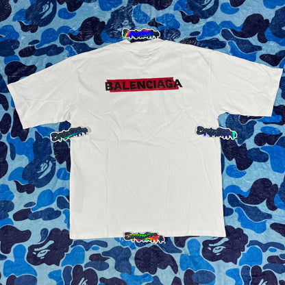 Remera Balenciaga Red Tape Blanca