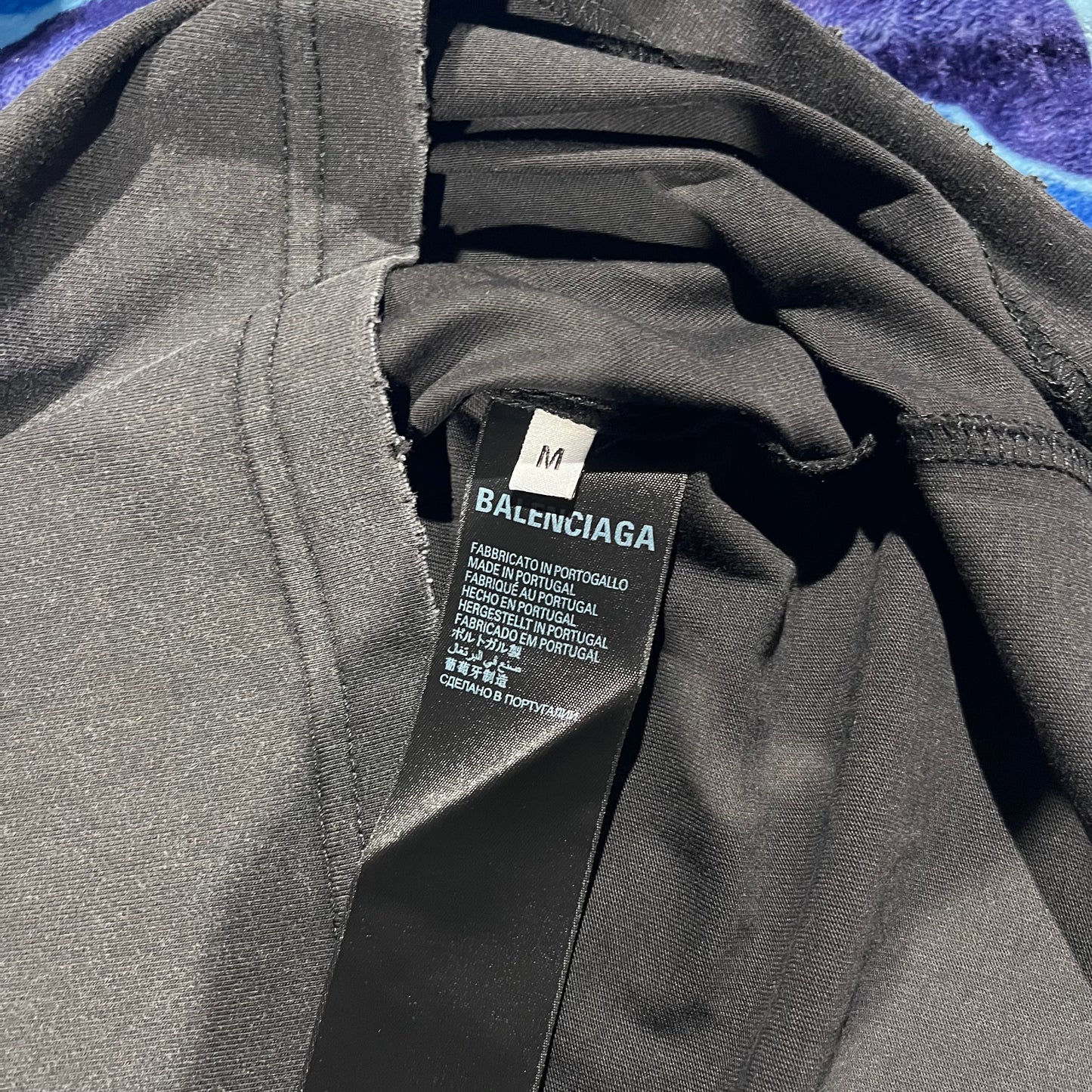 Remera Balenciaga Tape Type Cinta Negra