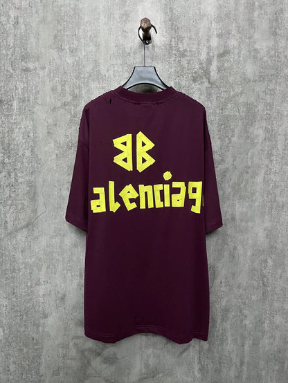 balenciaga-tape-type-t-shirt-dark-red-2-Drip Store Argentina