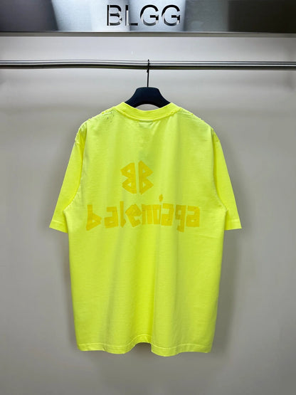 balenciaga-tape-type-t-shirt-yellow-fluo-2-Drip Store Argentina