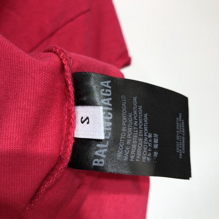 BALENCIAGA CAPS DESTROYED FLATGROUND T-SHIRT RED