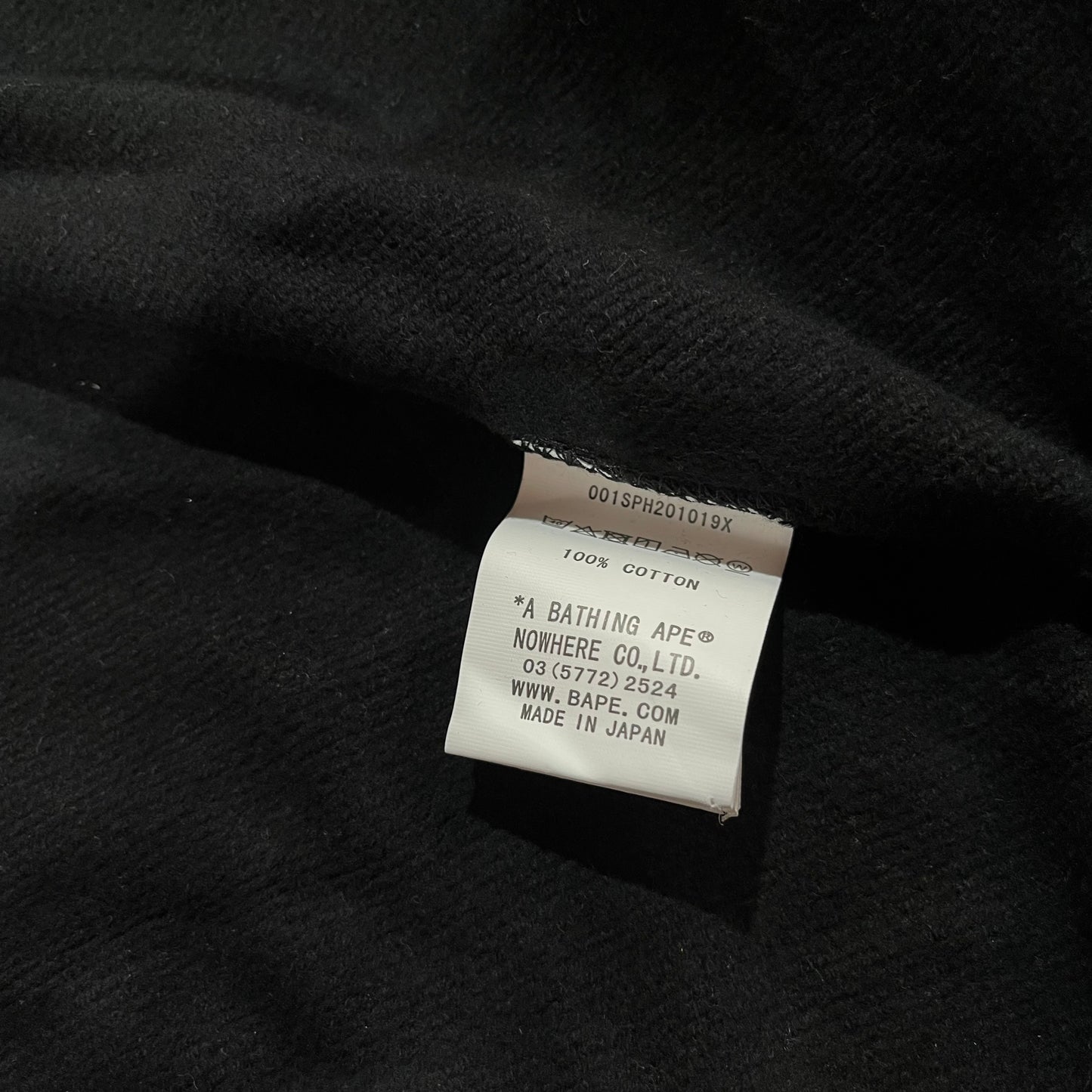 Campera Bape 1St Camo Shark Full Zip Buzo Negro