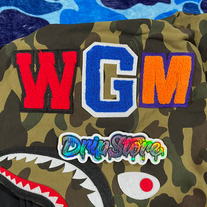 Campera Bape 1St Camo Shark Full Zip Buzo Negro