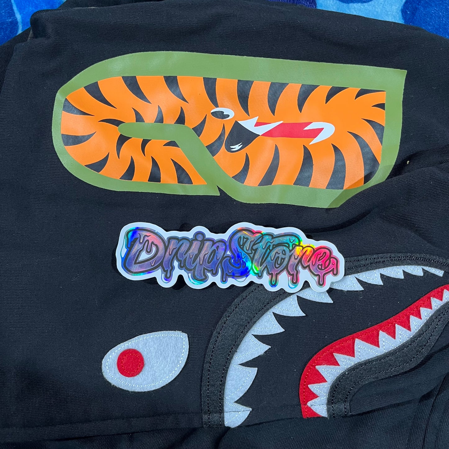 Campera Bape 1St Camo Shark Full Zip Buzo Negro