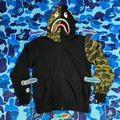 Campera Bape 1St Camo Shark Full Zip Buzo Negro