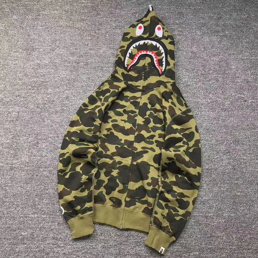 bape-1st-camo-shark-full-zip-hoodie-green-Drip Store Argentina