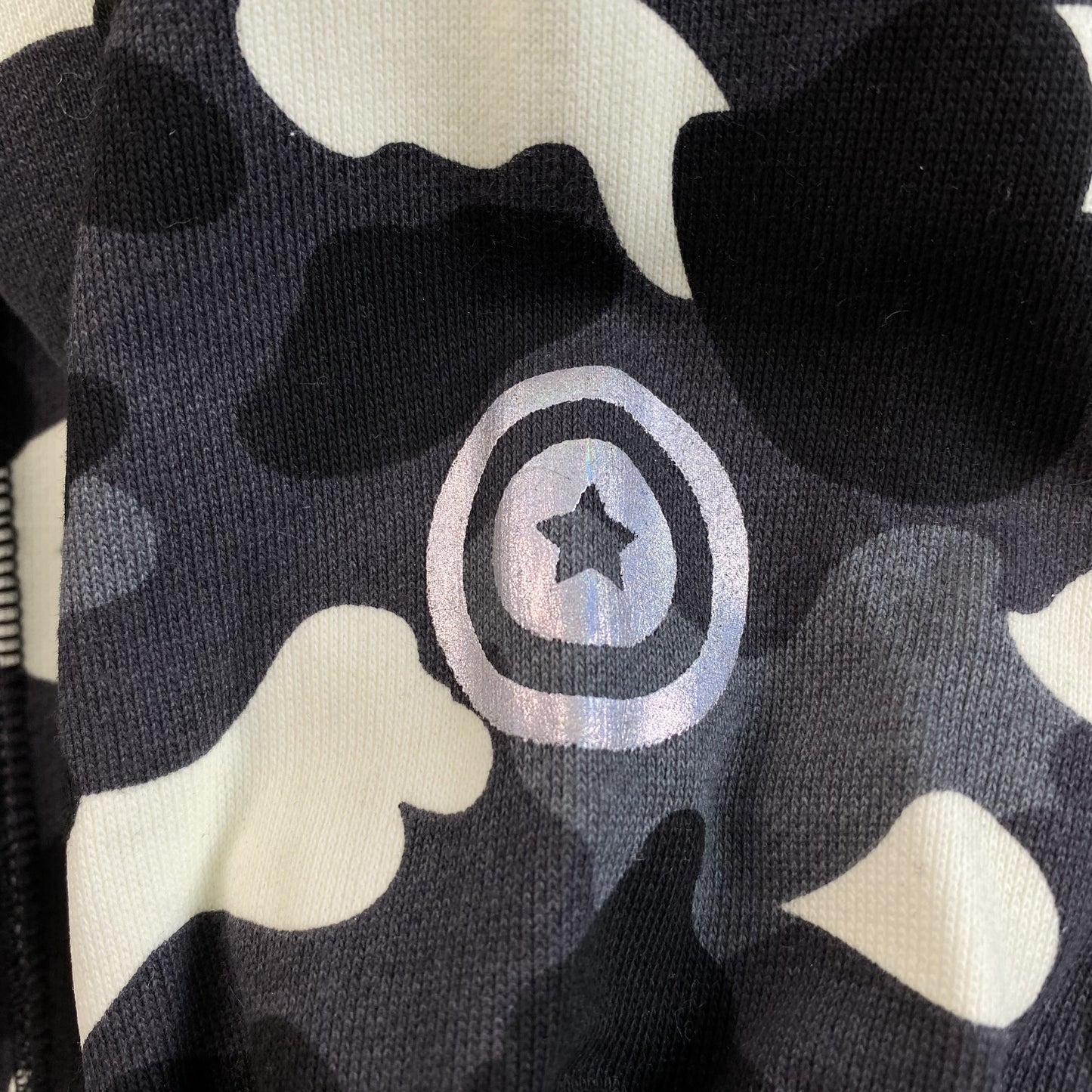 Campera Bape City Camo Shark Full Zip Negra