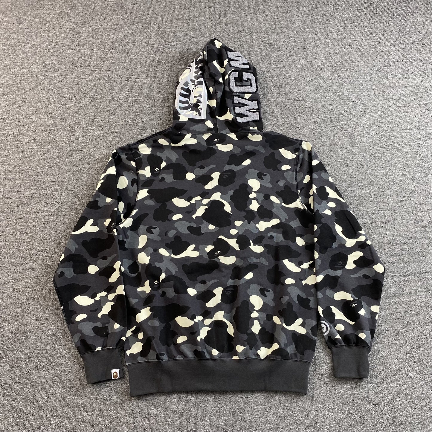 Campera Bape City Camo Shark Full Zip Negra
