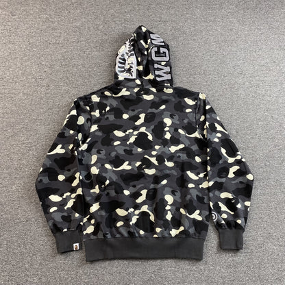 Campera Bape City Camo Shark Full Zip Negra