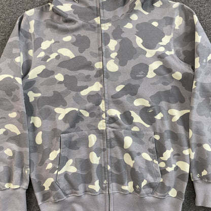 Campera Bape City Camo Shark Full Zip Gris