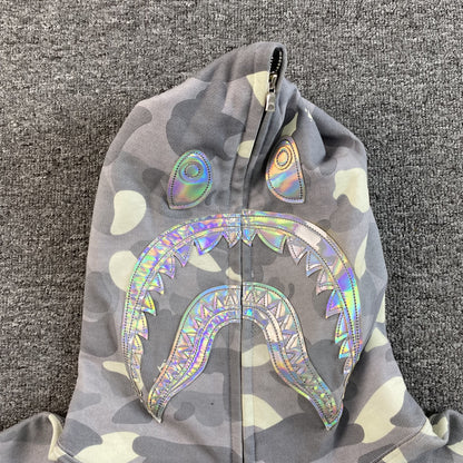 Campera Bape City Camo Shark Full Zip Gris