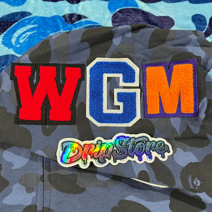 Campera Bape Color Camo Shark Full Zip Azul
