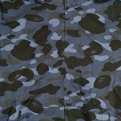 Campera Bape Color Camo Shark Full Zip Azul