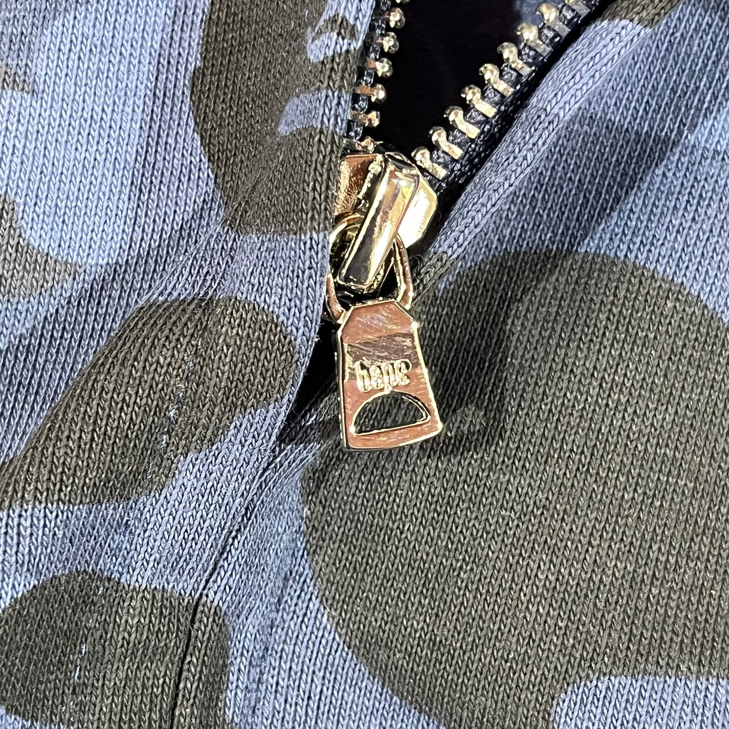 Campera Bape Color Camo Shark Full Zip Azul