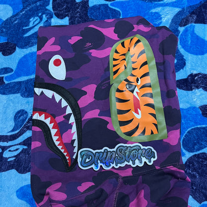 Campera Bape Color Camo Shark Full Zip Violeta