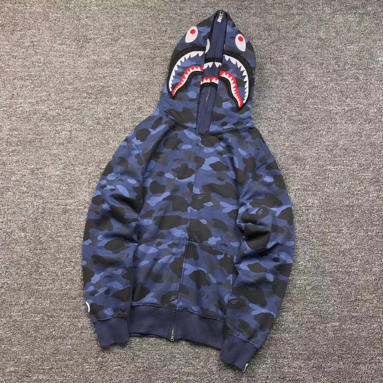 bape-color-camo-shark-wide-full-zip-double-hoodie-blue-Drip Store Argentina
