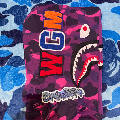 Campera Bape Color Camo Shark Double Violeta
