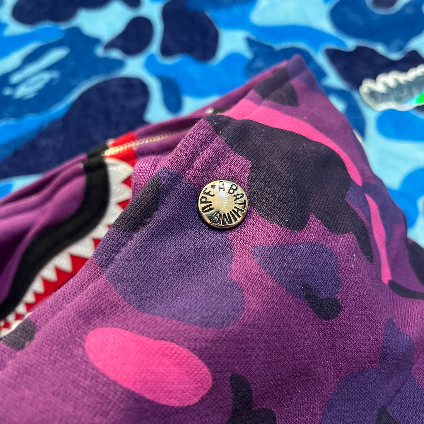 Campera Bape Color Camo Shark Double Violeta
