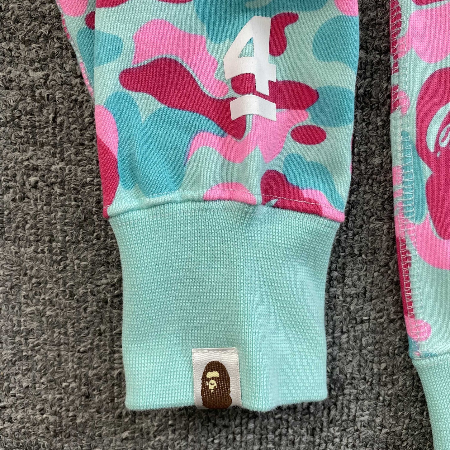 Campera Bape  Miami 4th Anniversary Shark Full Zip Rosa Azul