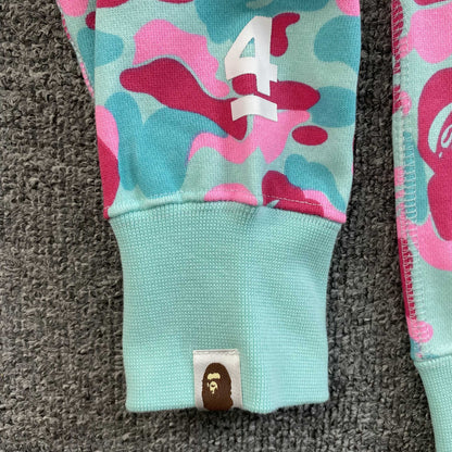 Campera Bape  Miami 4th Anniversary Shark Full Zip Rosa Azul