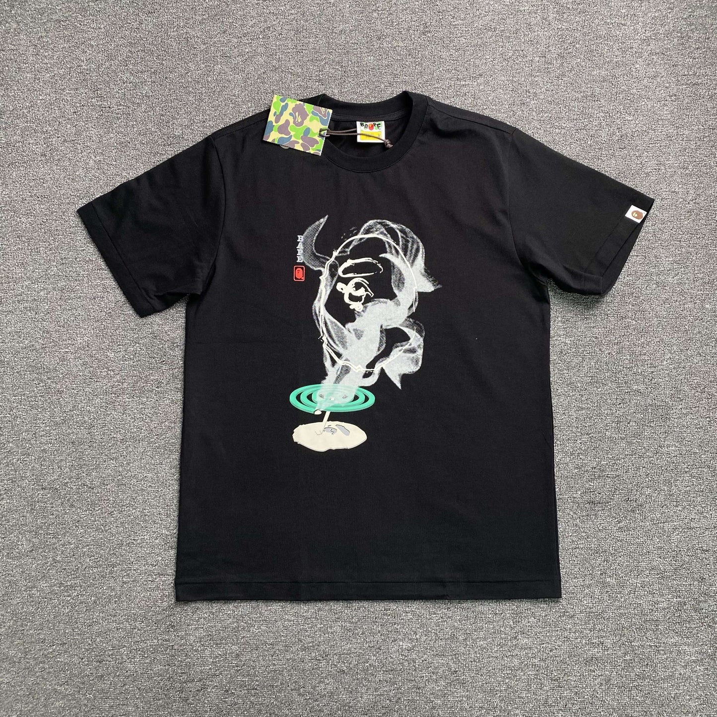 Remera Bape Mosquito Coil Ape Head Negra