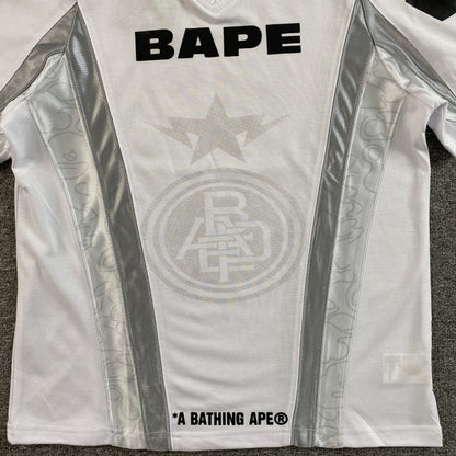 Remera Bape Multi Logo Soccer Jersey Blanca