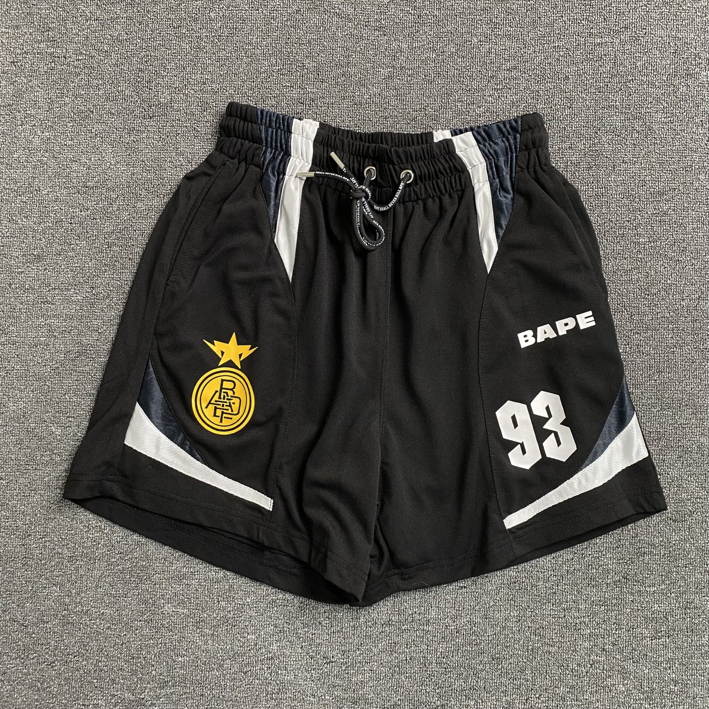 Short Bape Multi Logo Soccer Negro