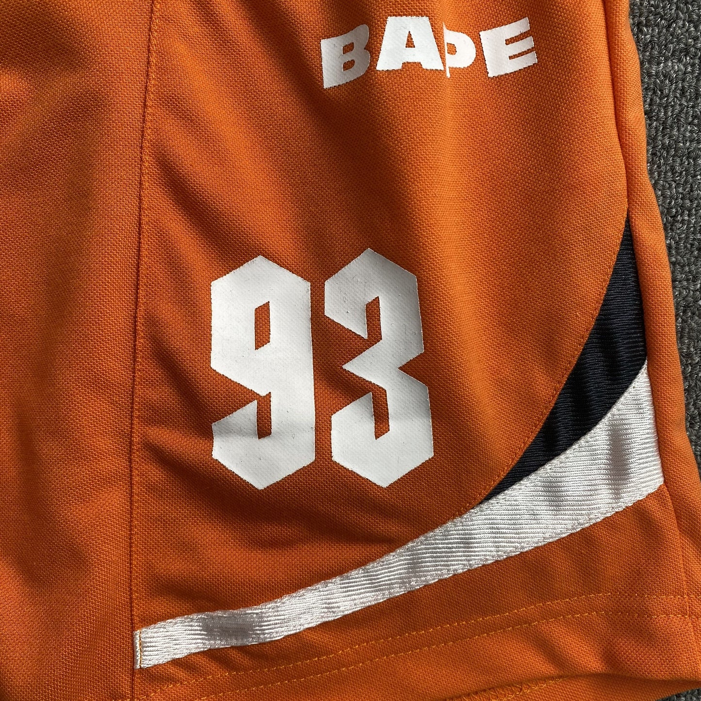 Short Bape Multi Logo Soccer Naranja