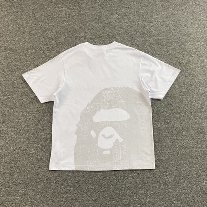 Remera Bape Water Print Ape Head Blanca