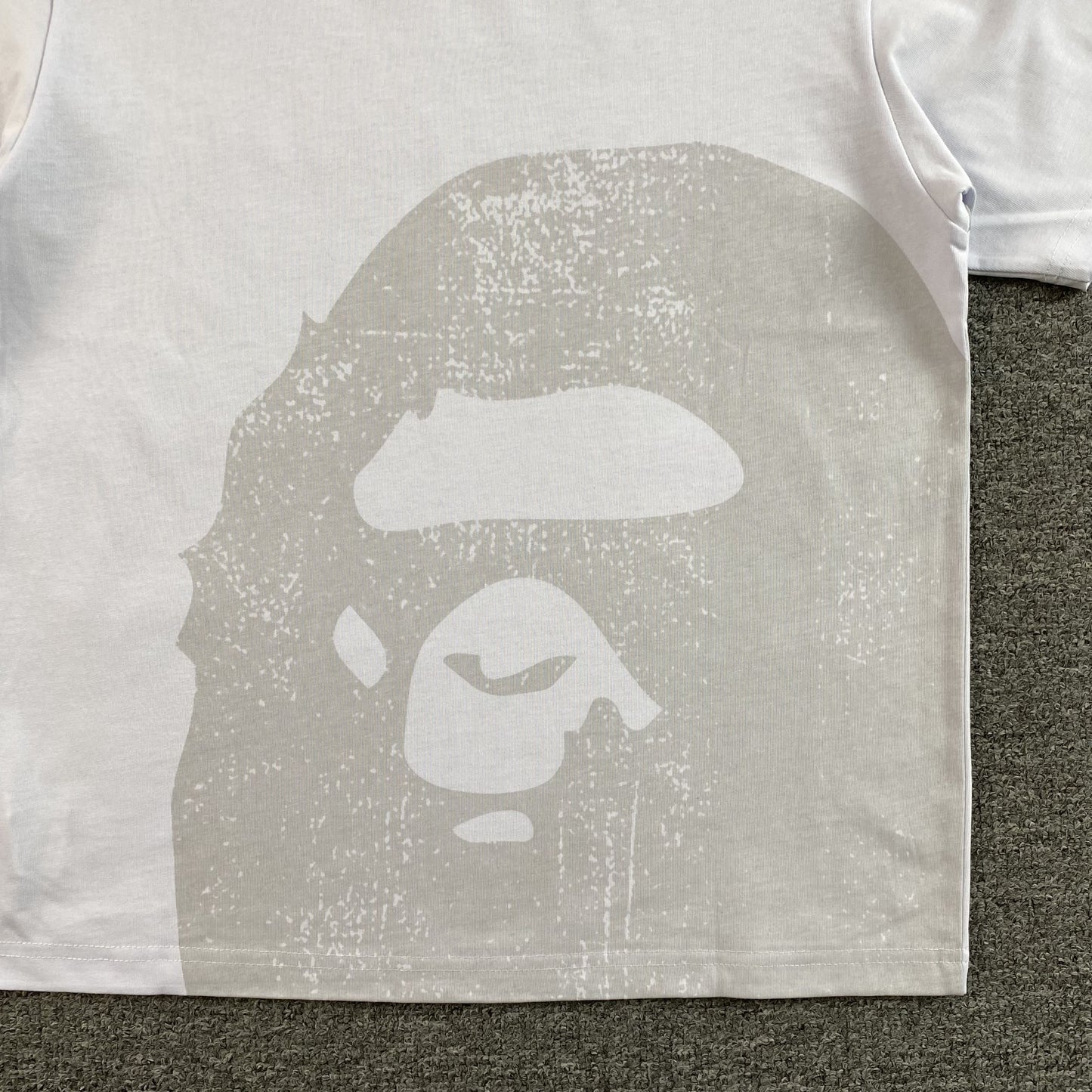 Remera Bape Water Print Ape Head Blanca