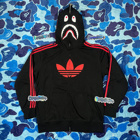 Campera Bape x Adidas Shark Negra