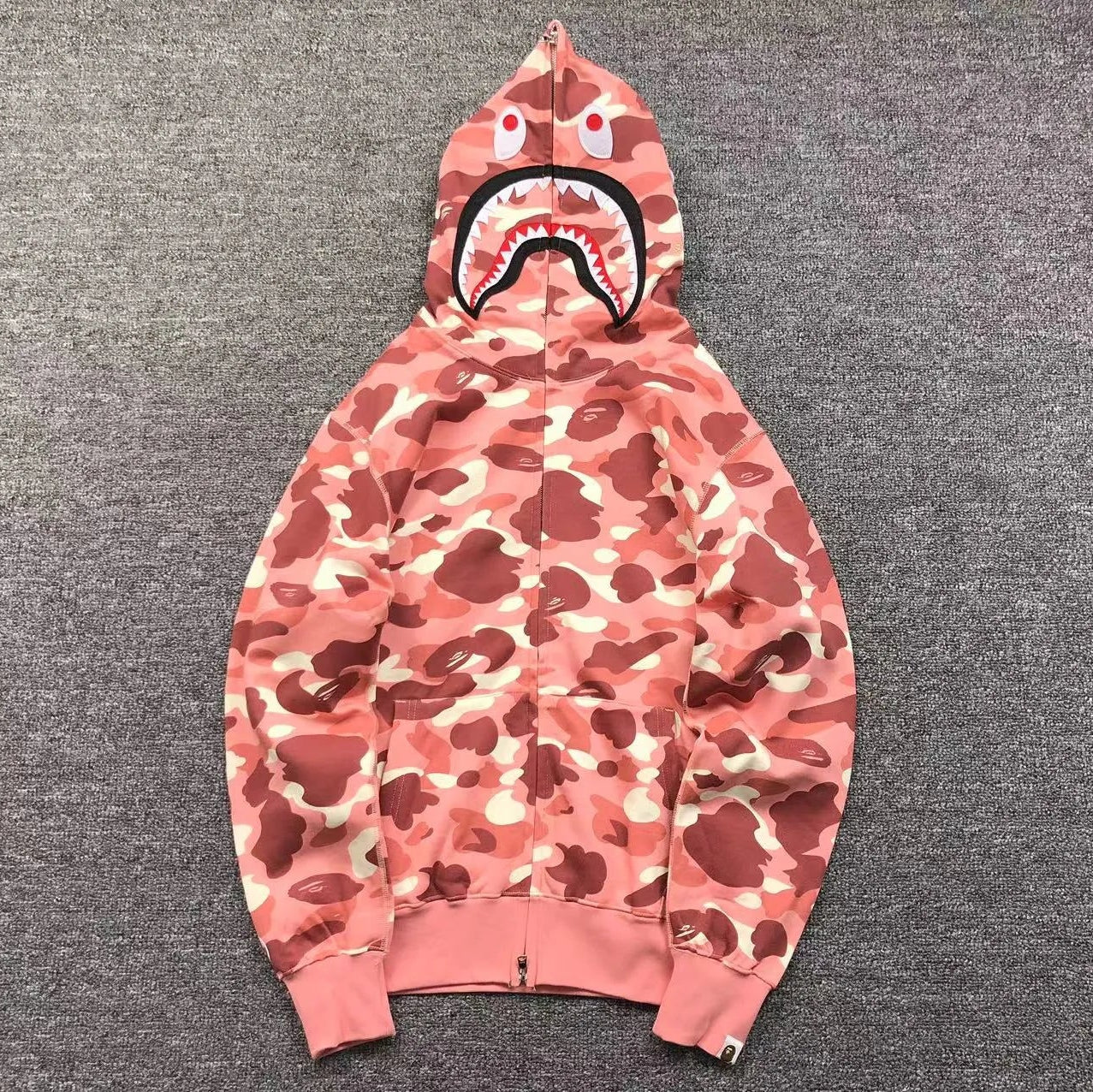 bape-x-barbie-dot-camo-shark-full-zip-hoodie-pink-Drip Store Argentina