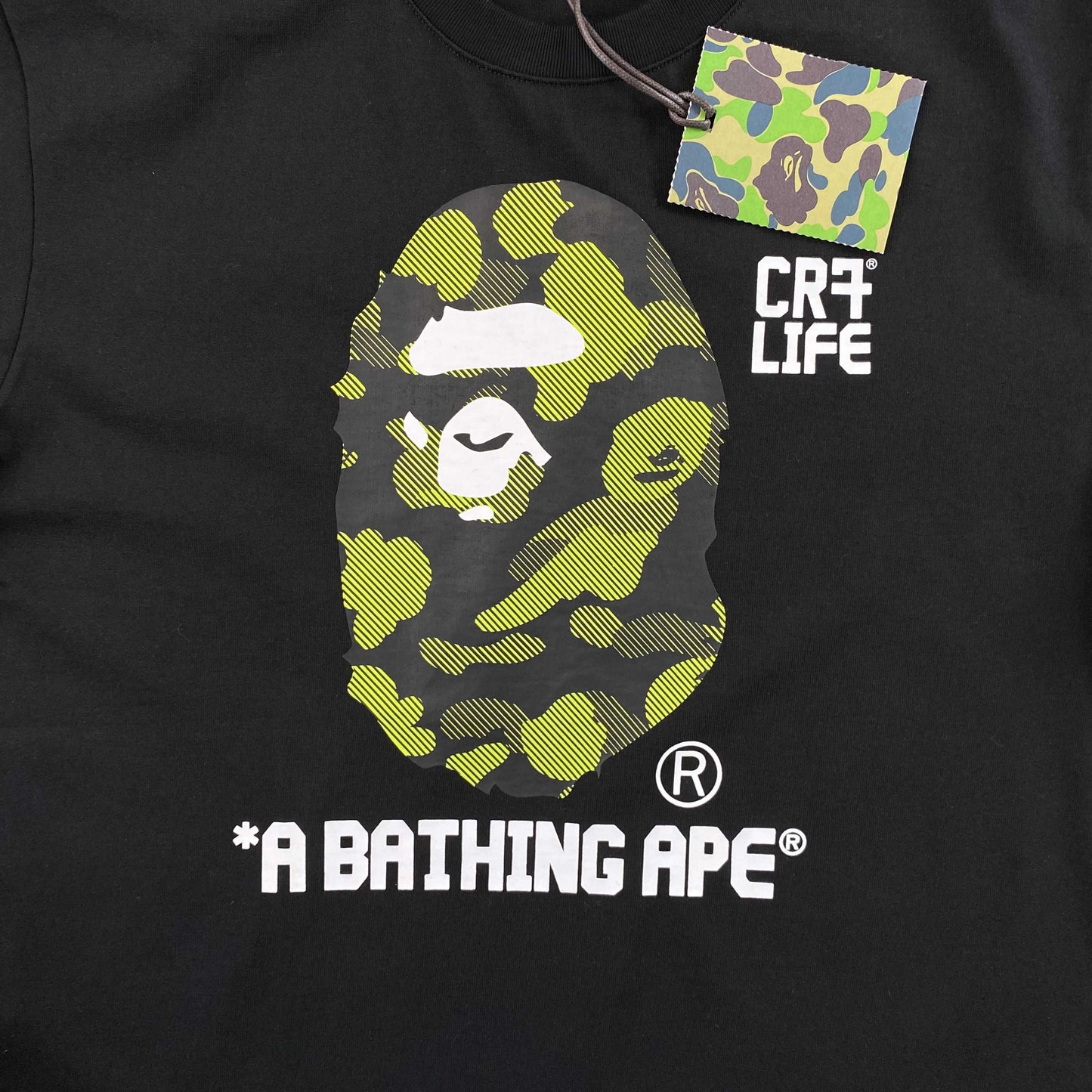 Remera Bape x CR7Life Big Ape Head Negra
