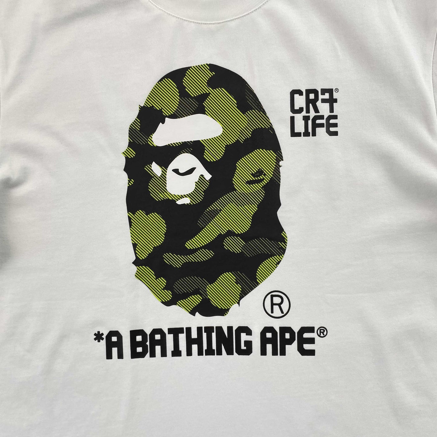 Remera Bape x CR7Life Big Ape Head Blanca
