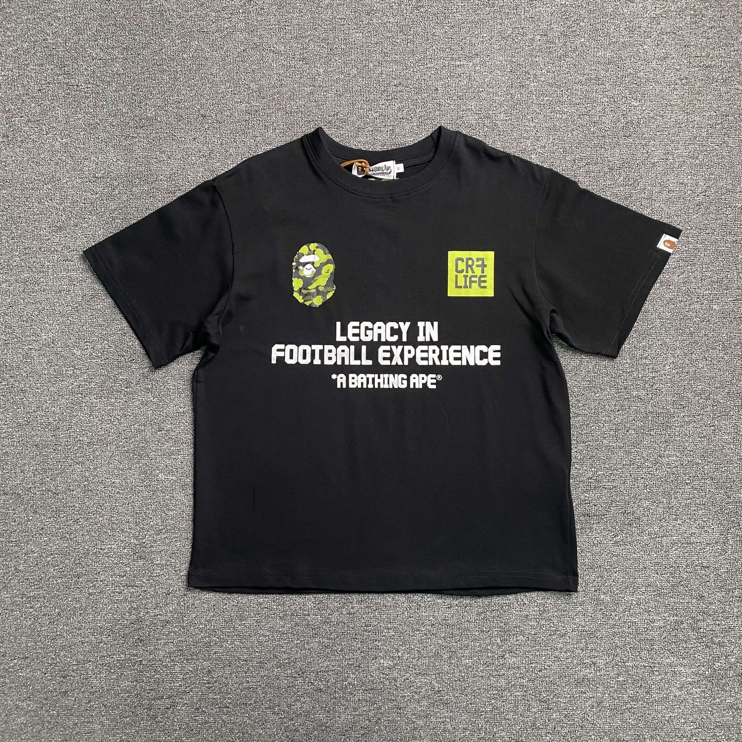 Remera Bape x CR7Life Ronaldo 7 Negra