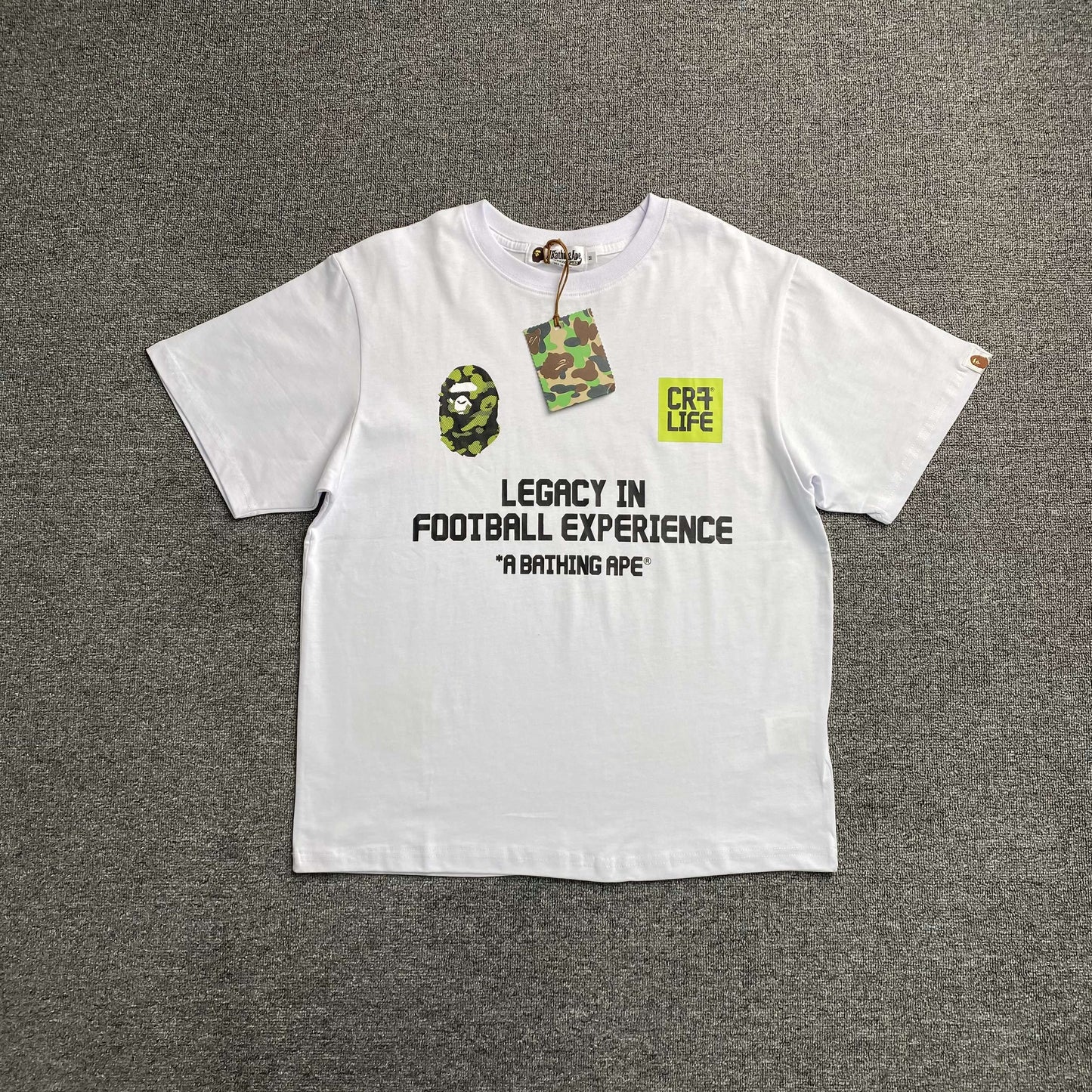 Remera Bape x CR7Life Ronaldo 7 Blanca