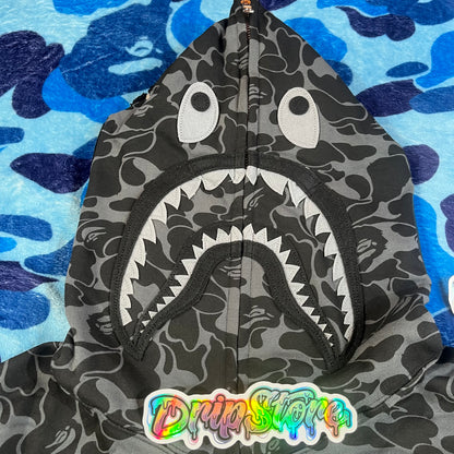 Campera Bape X Dsm Special Camo Shark Full Zip Negra