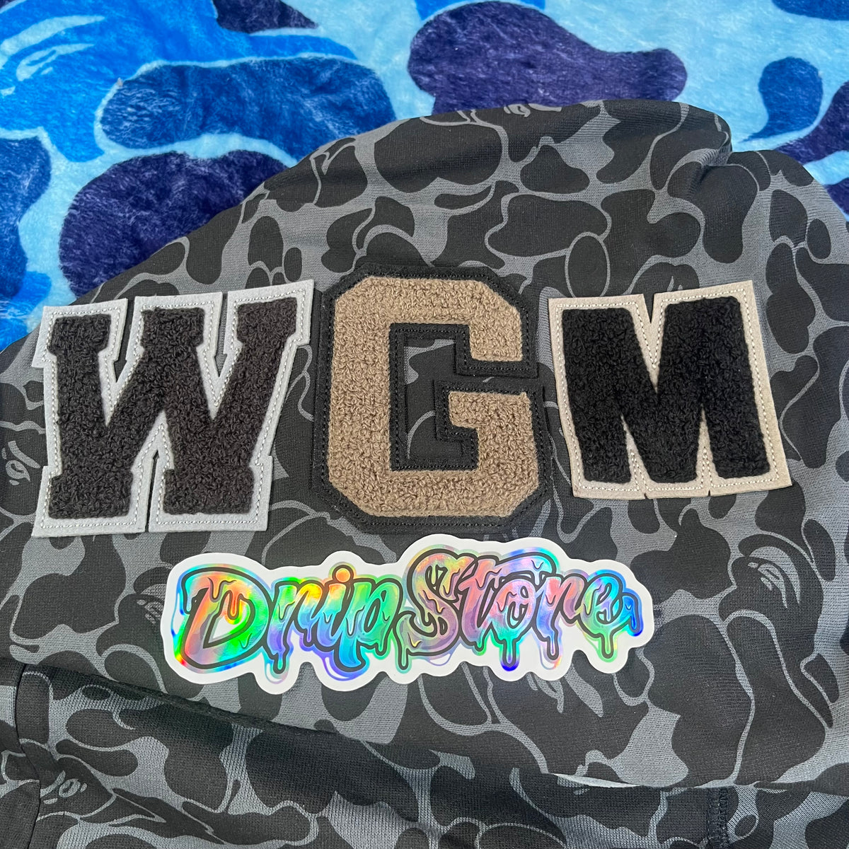 Campera Bape X Dsm Special Camo Shark Full Zip Negra